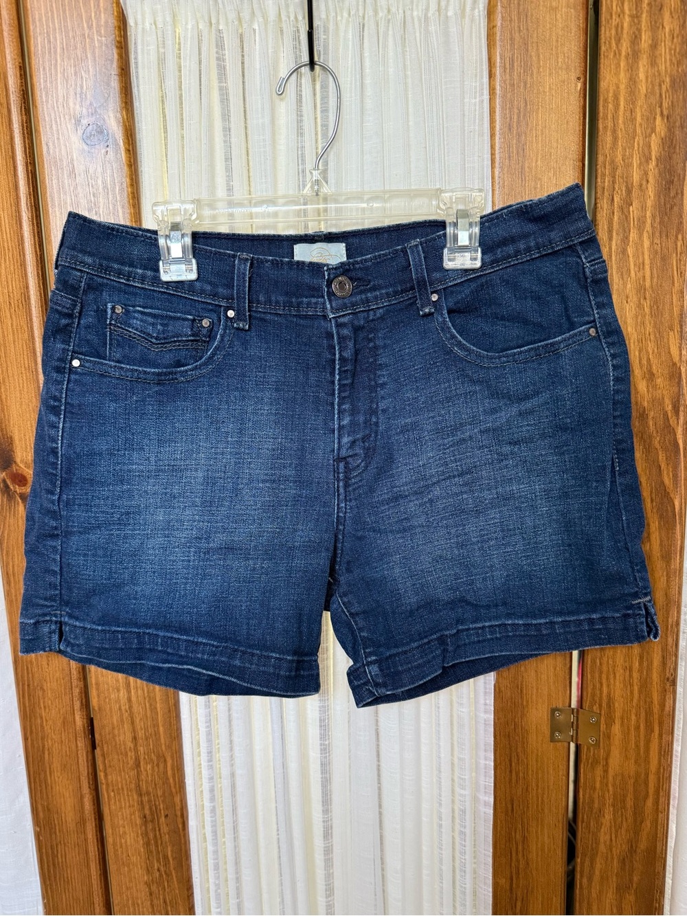 Levi's Dark Indigo 515 Denim Shorts with Wide Hem